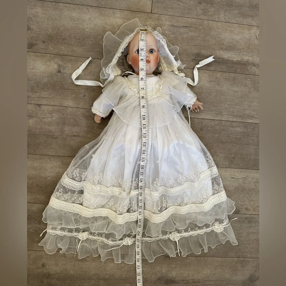 Vintage Danbury Mint Porcelain Christening Doll Baby